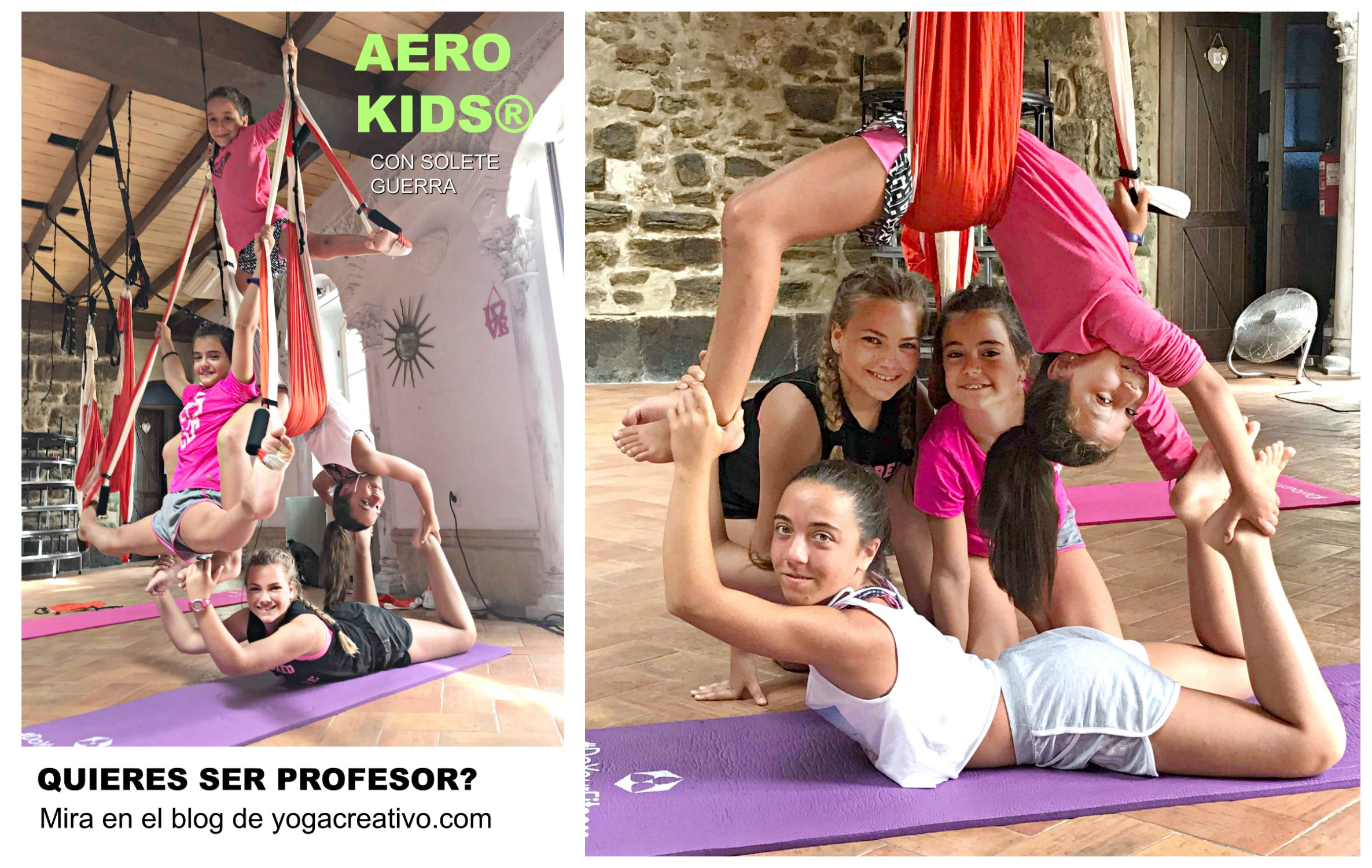 Niños Fascinados con el AeroYoga ®! Fórmate tu También como Profesor Yoga Aéreo Kids, AeroKids®
